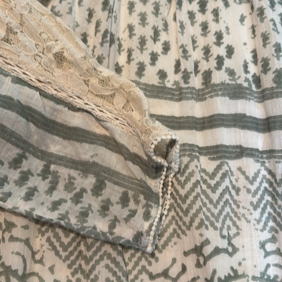 Free People Mid Dress, Light sage and cream, Size Small - Picture 2 of 5